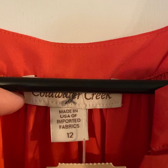 NBW ColdWater Creek, Red-Orange Summer Dress - Picture 3 of 5